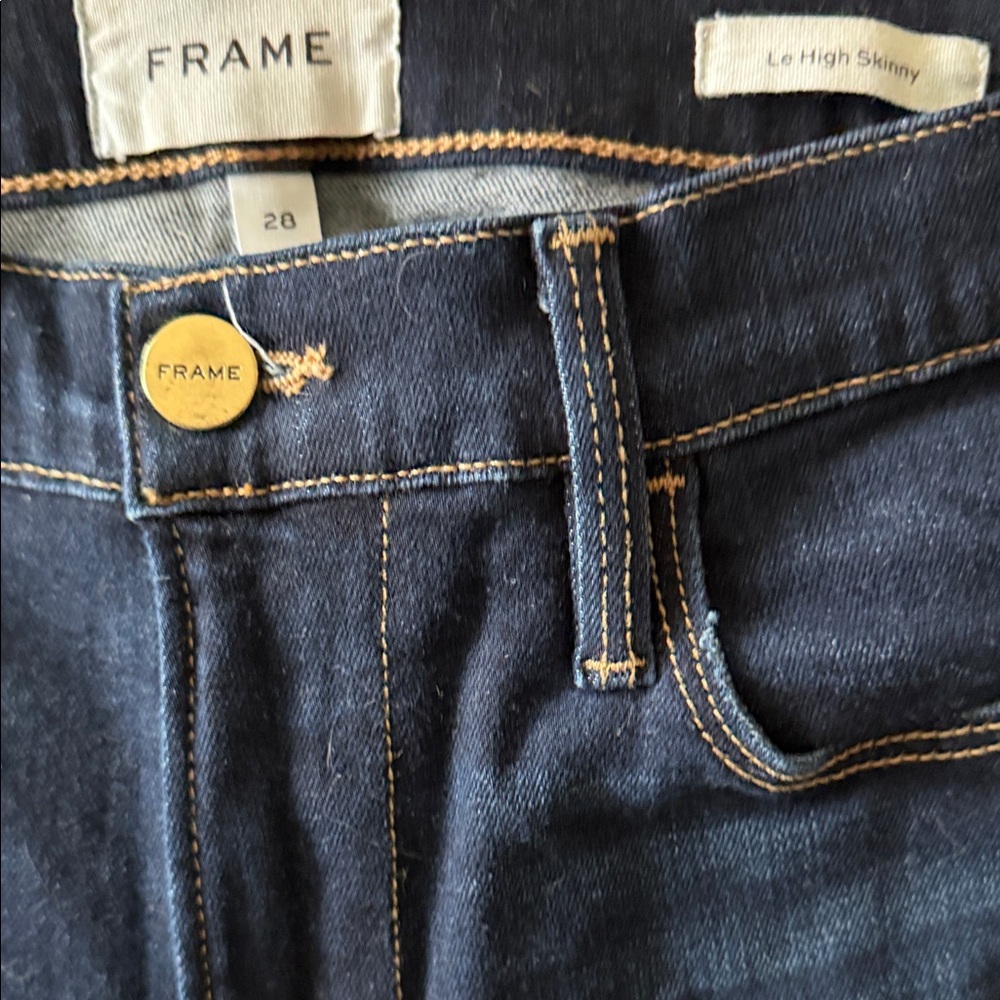 Frame Denim Le High Skinny Dark Blue Jeans - Women - 28